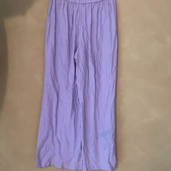 Purple linen pants - Picture 2 of 4
